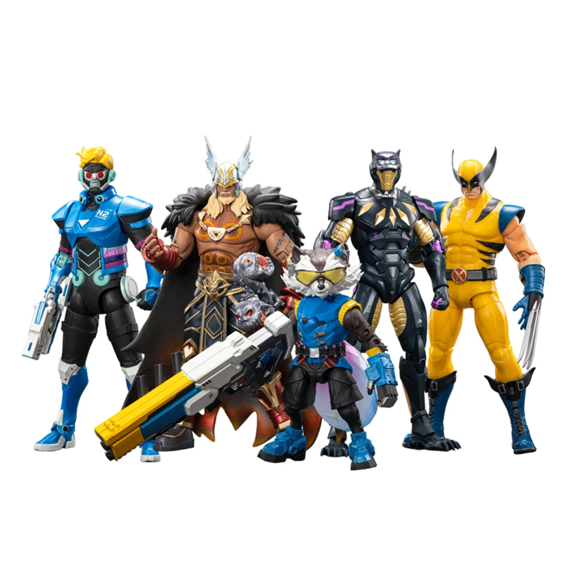 hiplay-zd-toys-super-war-game-series-figurine-thor-rocket-raccoon-star-lord-black-panther-wolverine-Echelle-1-10