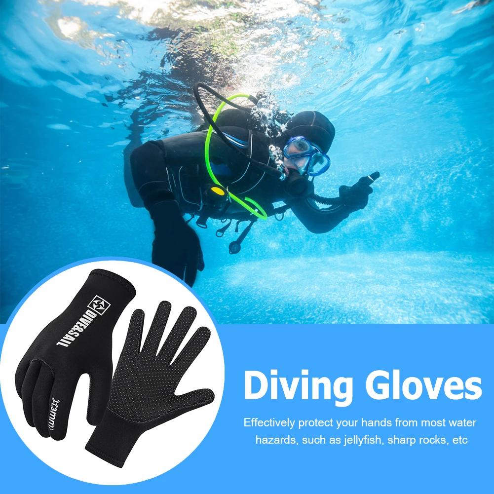 3mm Neoprene Diving Winter Heated Warm Gloves For Men Women Diver Wetsuit Snorkeling Canoeing Spearfish Underwater Hunting Glove