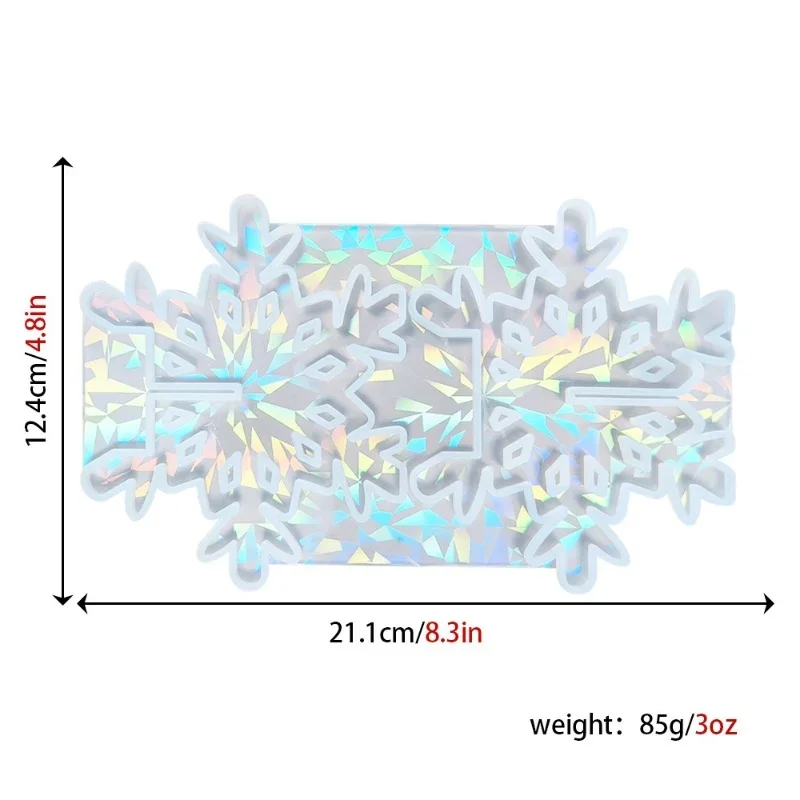 Holograficzny świecznik śnieżny wkładka formy silikonowe DIY pieczenie ciasta świeca gipsowa ozdoba dekoracja przechowywanie formy z żywicy epoksydowej