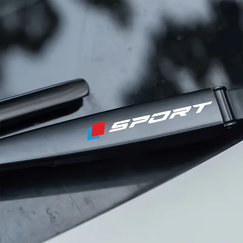 

1Set Red Blue SPORT Design Car Wiper Sticker Matte Vinyl Decal Self-Adhesive Scratch-Proof for Auto Windshield & Body