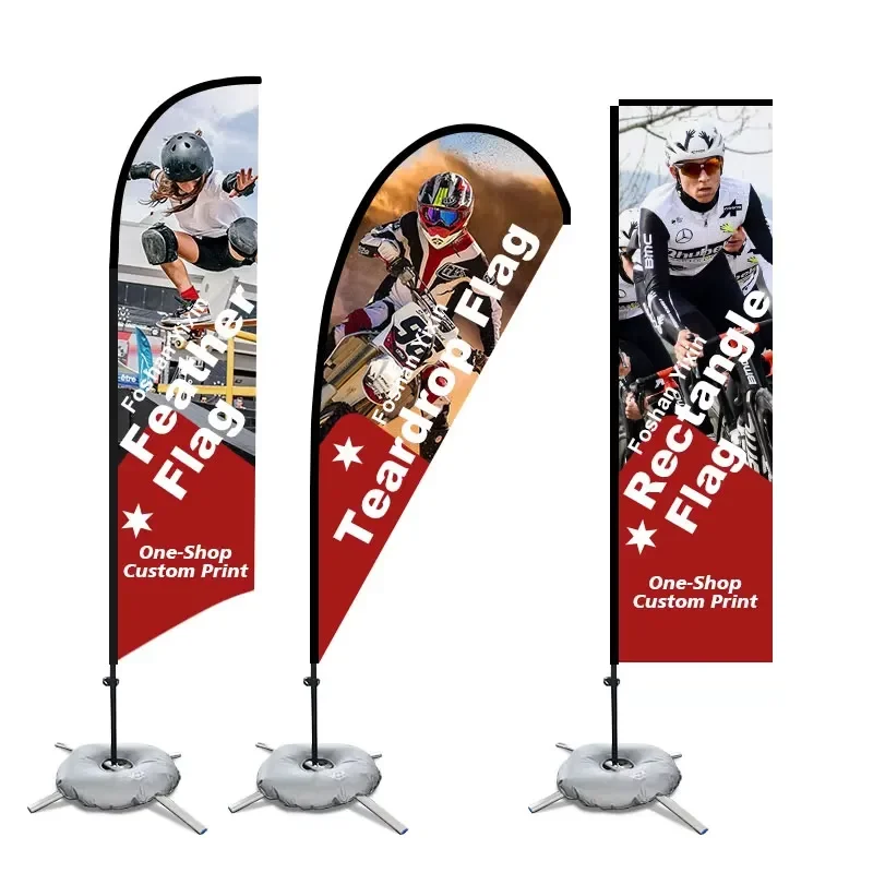 Wind Flying Knife Swooper Flag Sport Logo Digital Print Open Promotion Advertising Outdoor Custom Flag Banner Beach Feather