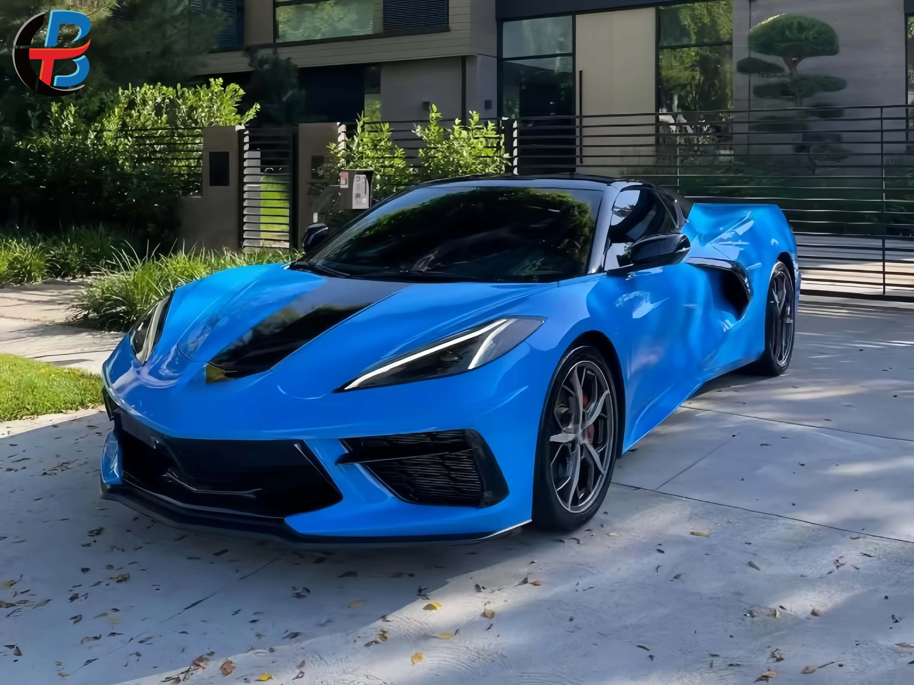 Most Popular Real Carbon Fiber Body Kit Hood Front Lip Wind Blade Rear Diffuser for Chevrolet for Corvette C8