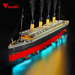 Vonado Set di illuminazione a LED per il 10294 Titanic Kit di luci giocattolo per navi da collezione, non incluso il modello di Building Block