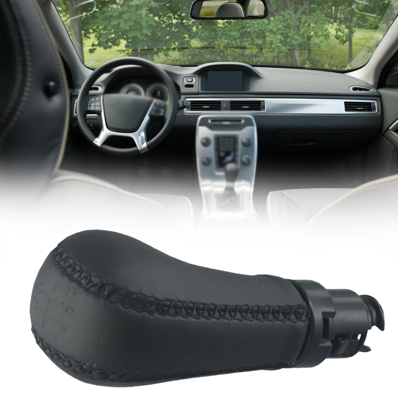 

Gear Shifting Car Manual Gear Shift Knob Manual Gear Shift Knob Leather Exquisite Workmanship Improved Shift Control
