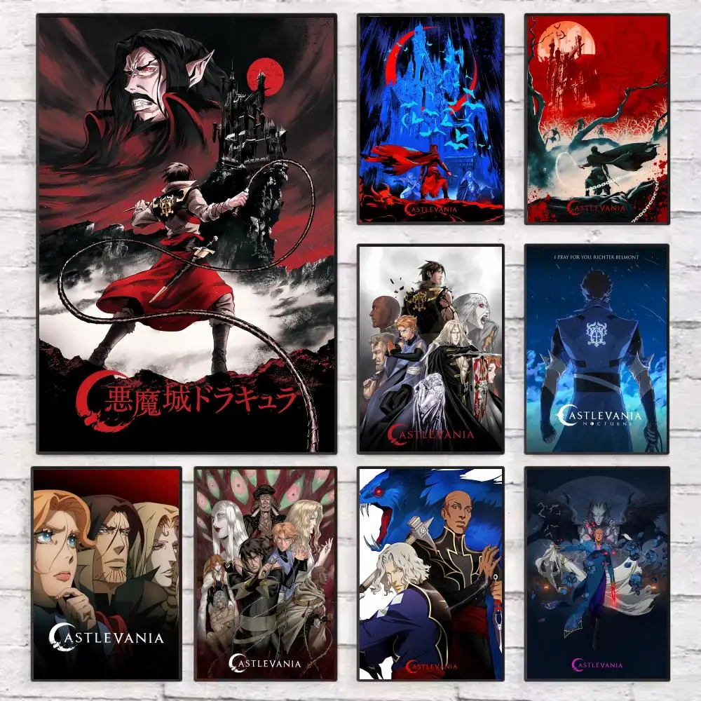 

Anime Game C-Castlevania Poster Wall Art Sticky for Living Room Bedroom Office Hallway Bar Home Decor Gift Idea