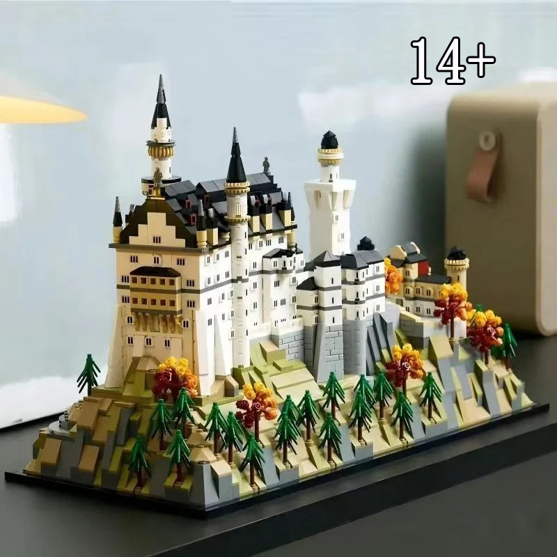 In stock 3455 pcs Neuschwanstein Architectural Model Kit Compatible 21063 Collectible Building blocks Set for Adults Gift