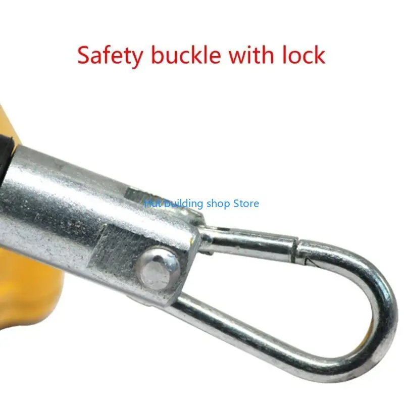 T21C Durable Retractable Spring Steel Wire Rope Measuring Tool Holder Hanging Self-locking Tower-Type Lifting Hook