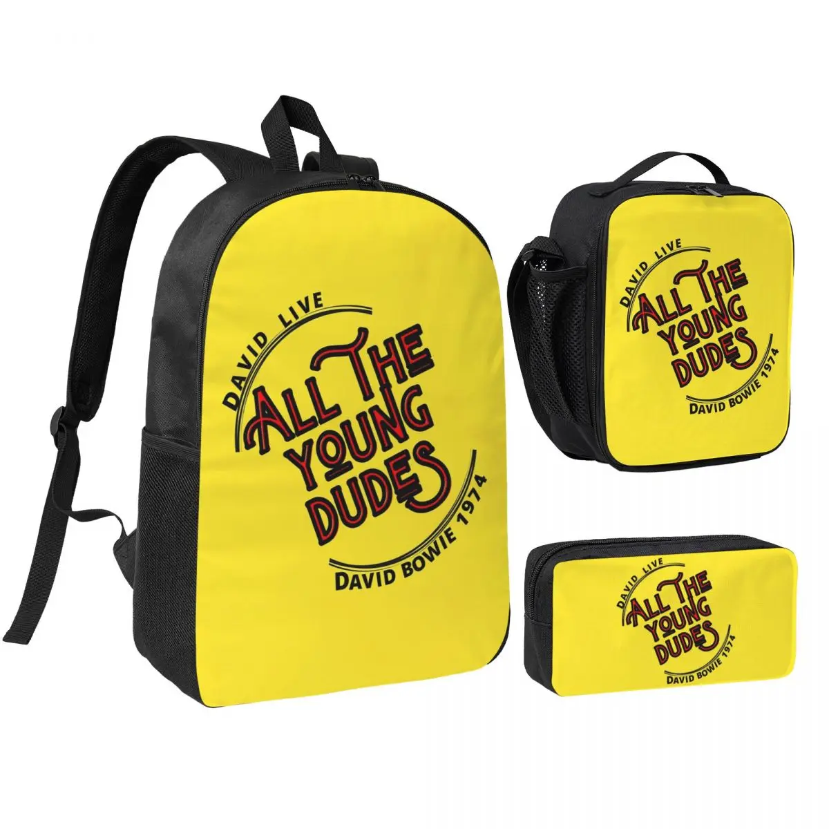 

Atyd Live 1974 Backpack Boys Girls BookBag School Bag Shoulder Bags 3ps Insulated Lunch Bag Pencil Case