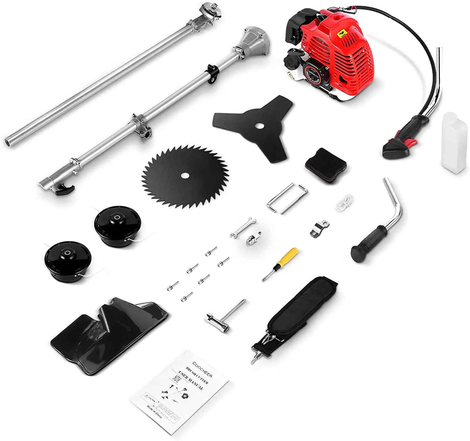 Power String Trimmer 52cc Two-stoke air Cooled With Mental Blade and Nylon Blade Single Cylinder  Brush Cutter