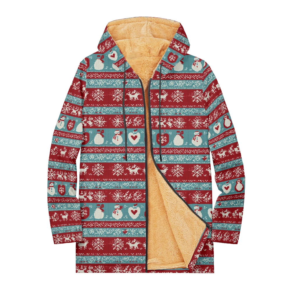 

Уютный рождественский флисовый пуловер с капюшоном, праздничный снеговик, олень, снежинка, длинный рукав, уродливый рождественский свитер, стильные топы для женщин и мужчин