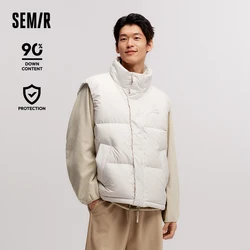 Semir Vest Men Winter Waterproof Stand Collar Down Versatile Couple Oversize Coat