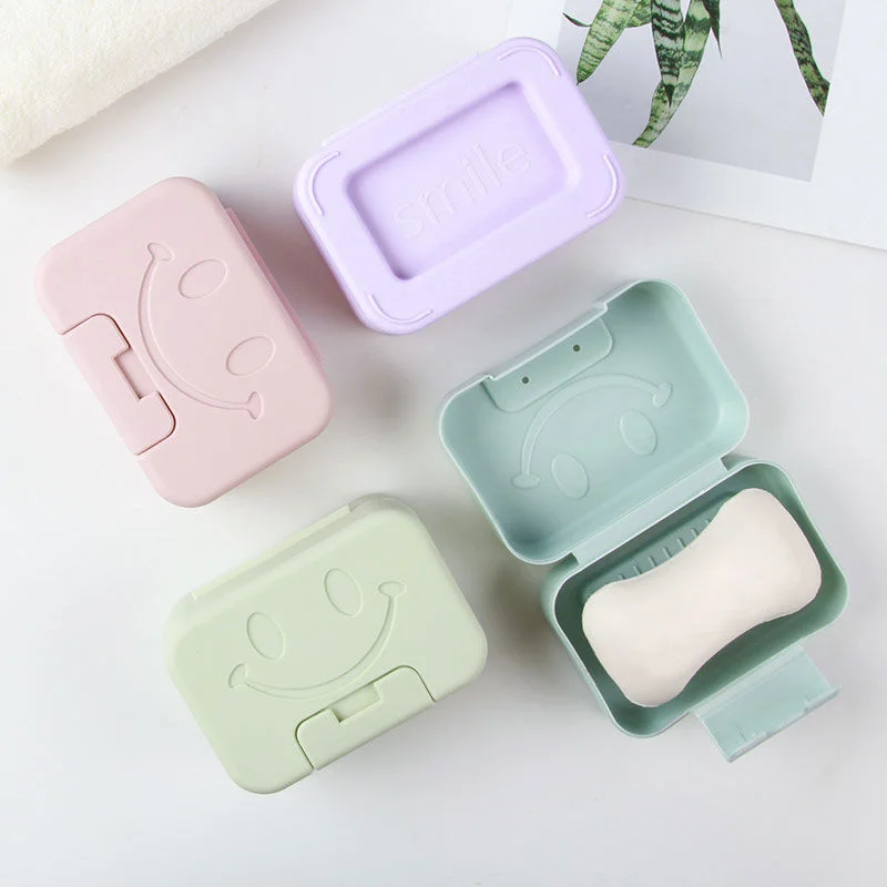 Face Soap Box Travel Portable Soap Case Waterproof Convenience Toilet Bathroom Cute Storage Dish Tray