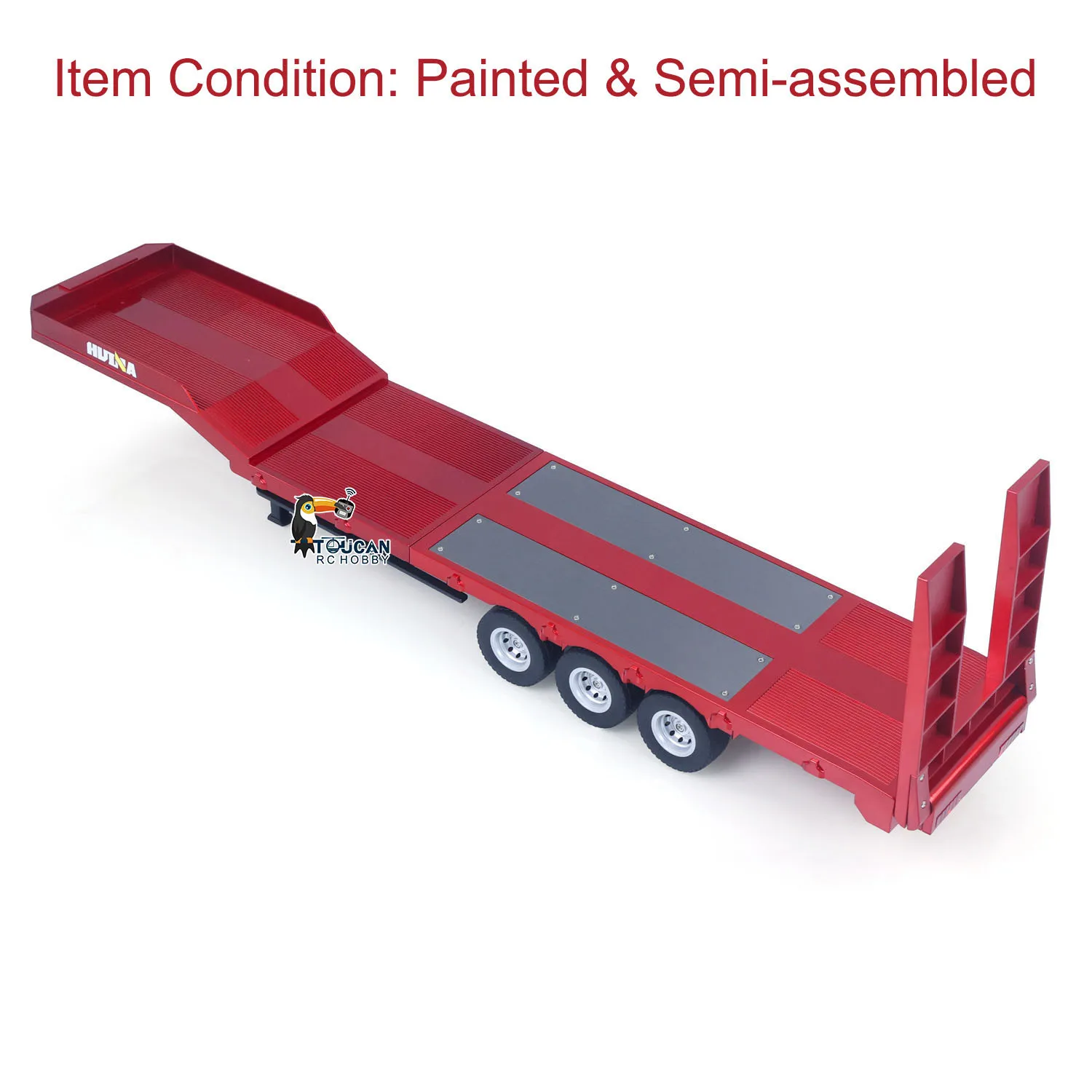 1/18 RC Trailer HUINA 1502 Flatbed Semi Trailer for 1/18 HUINA 1501 770s RC Tractor Truck Remote Control Cars Model RC Toys