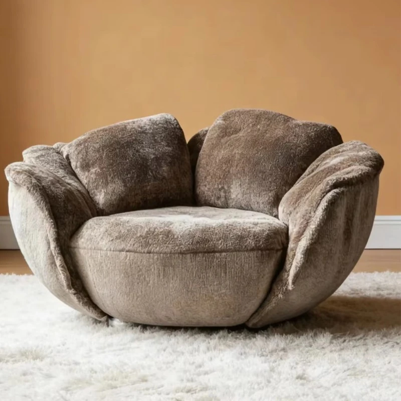 Modern Single Sofa Chair Reclining Chair Fabric Armchair Living Room Hotel Apartment Leisure
