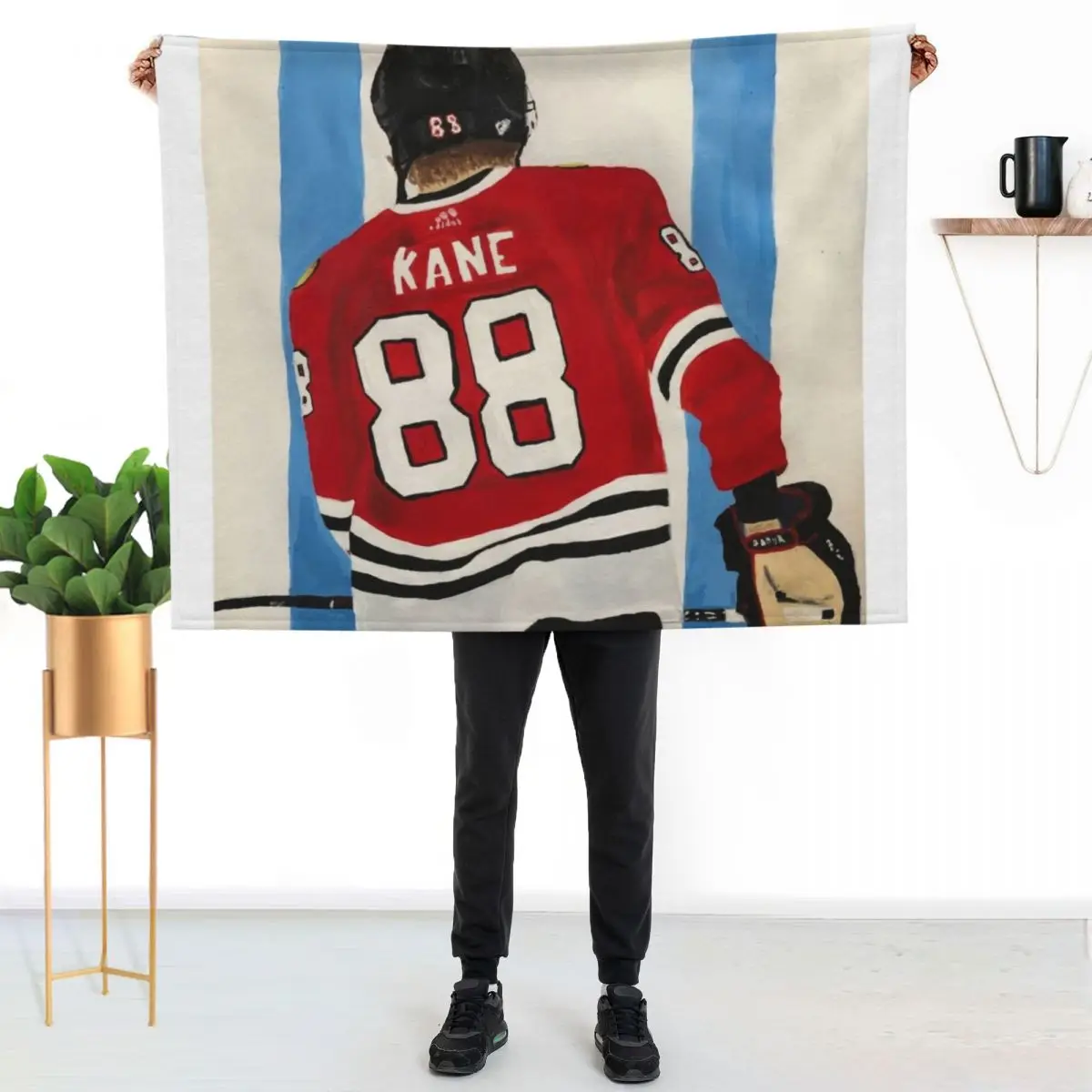

Patrick Kane Painting Throw Blanket Cozy Home Blanket Gift for Christmas Holiday