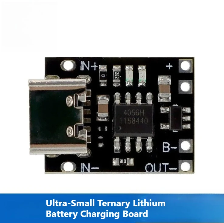 

5pcs Ultra Compact Li-ion Charger Module 3.7V 1A Type-C Charging Board with Protection Circuit