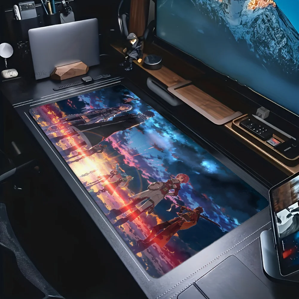 Sword Art Online Anime Mousepad Mouse Mat Desk Mat With Pad Gaming Accessories Prime Gaming XXL Keyboard Pad Padding Mat