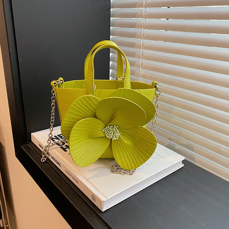 

Designer Mini Handbag Solid Spliced Floral High Quality Temperament Minimalist Tote Bag for Women