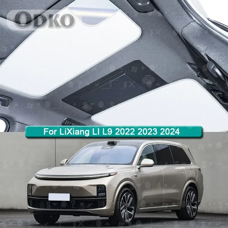 

Солнцезащитный козырек на крышу автомобиля, подходит для LiXiang LI L9 2022 2023 2024, электростатическая адсорбция, солнцезащитный козырек на крыше, наклейка с слепой затенением