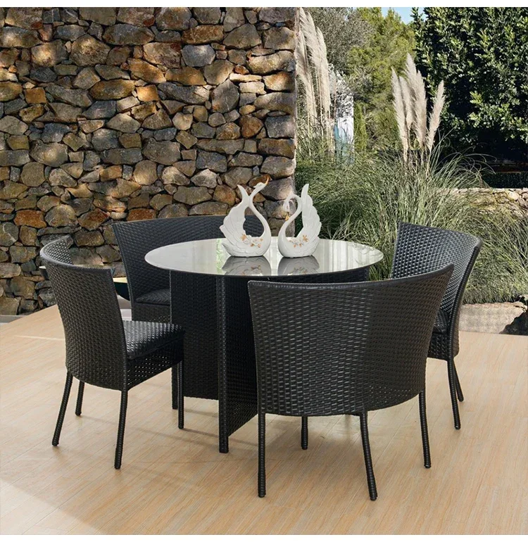 

SAT049 waterproof high quality synthetic rattan sofa chair courtyard leisure terrace rattan patio chair outdoor furniture