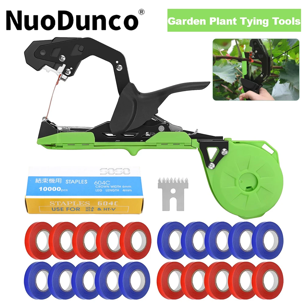 New Upgraded Plant Tying Machine Set Plant Lightweight Garden Tools To Tie Up Vine Quickly With Replacement Tapes and Staples