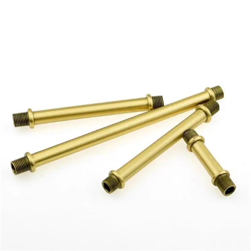 أنبوب أسنان نحاسي بالكامل مستقيم على كلا الجانبين أنابيب لولبية ، مصباح طاولة ، توصيل قلادة ، ديكور ، M10 ، 2 من من من من النحاس الأصفر