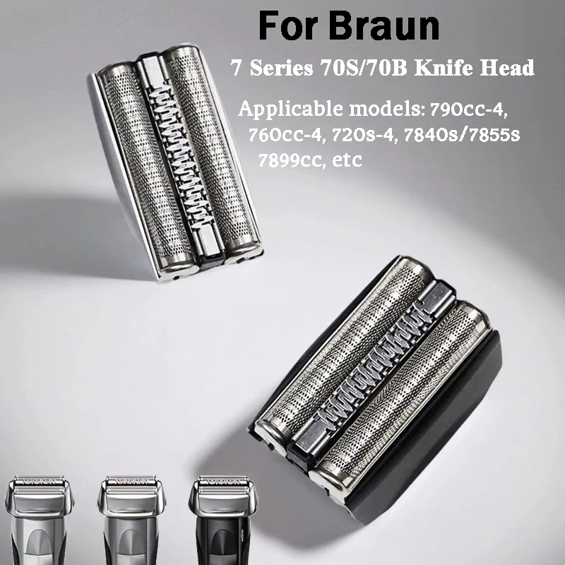 Original 70S 70B Replacement Blade Head Compatible with Braun Series 7 790cc Electric Shavers for Men Shaver Accessories