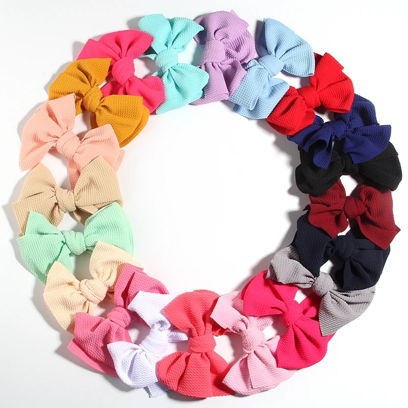 

120PCS 13CM 5.1" Big Hot Seersucker Waffle Hair Bows For Headbands Hair Boutique For Hairpins Hair Clips HeadWear Accessories