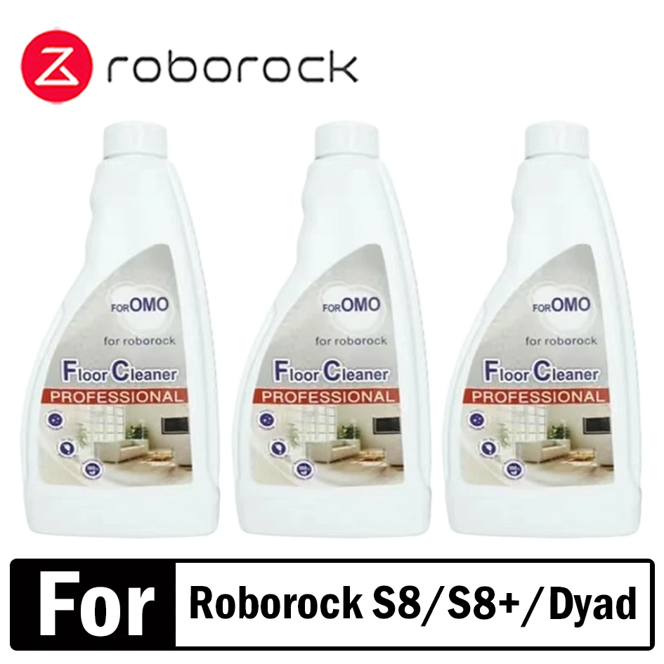 Solution de nettoyage de sol pour Roborock S8 Pro Ultra/S7 MaxV Ultra/Dyad/S7, pièces pour aspirateur Robot, vadrouilles antibactériennes OMO, 480ML