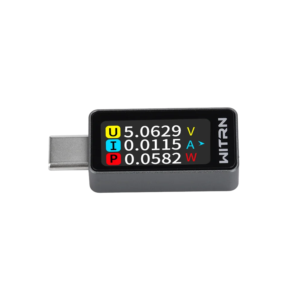 Type-C Digital Power Meter Voltmeter 0.96inch IPS Color Screen DC4-28V 0-6A Voltage Current Meter Mobile Phone Charging Tester