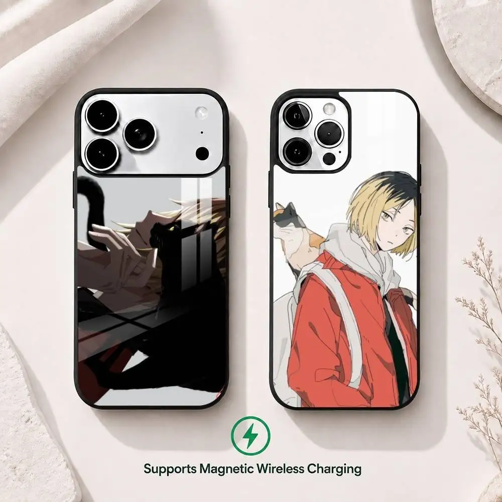 

Anime H-Haikyu Kenma Kozume Phone Case For iPhone17,16,15,14,13,12,11 Plus,Pro Supports Magnetic Wireless Charging