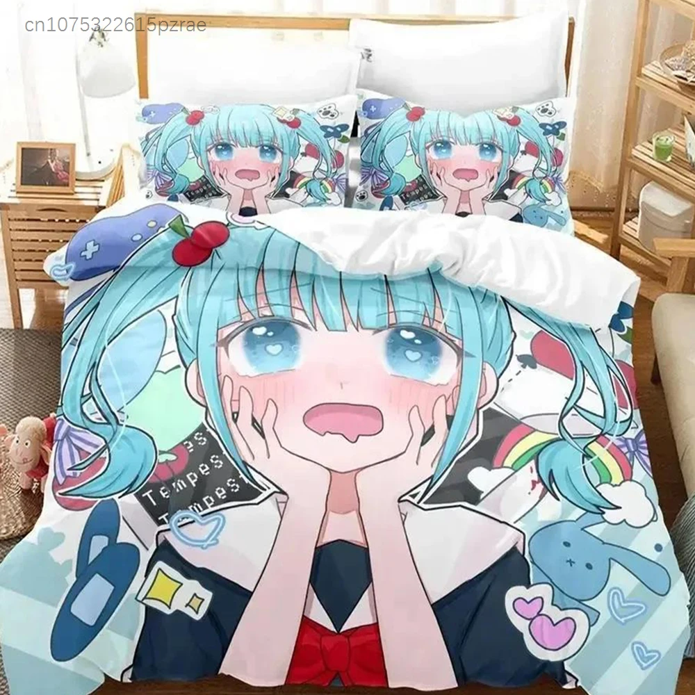 Magical Girl Site Bedding Set Single Twin Full Queen King Size Bed Set Aldult Kid Bedroom Duvet Cover Sets Kawaii Bed Sheet Set