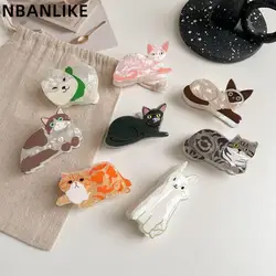 Fashion Colorful Maine Cat Puppy Hair Clip Cute Cartoon Animal Dog Hair Claw Women Headwear