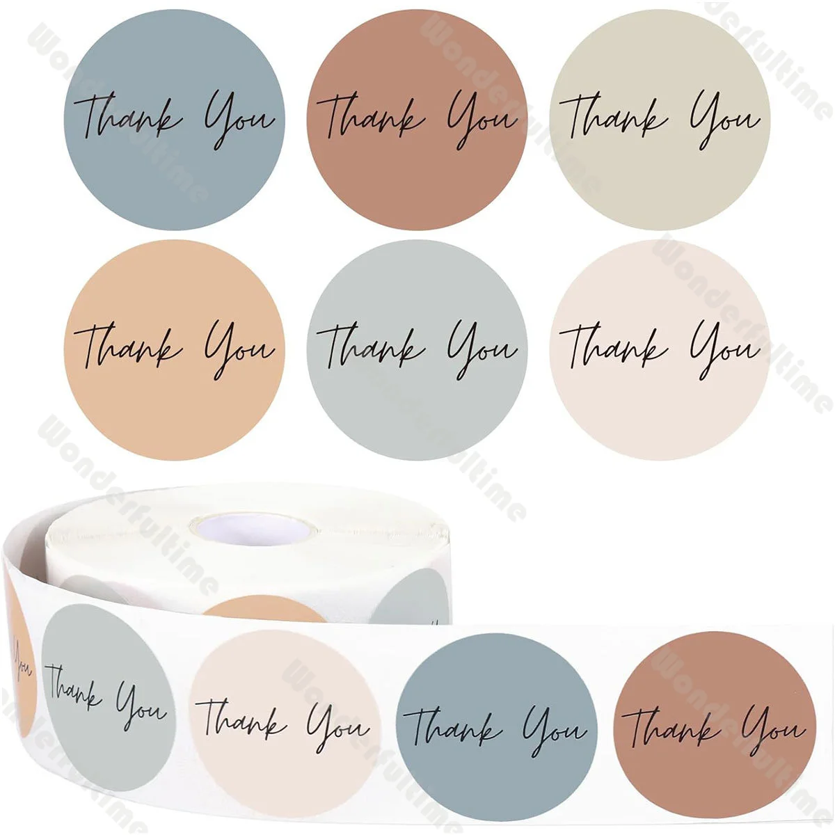 500 قطعة لكل لفة ملصقات شكر مستديرة شكرًا لك ملصقات الحفلات ملصقات حقيبة حفلات الربيع ملصقات تغليف المنتجات