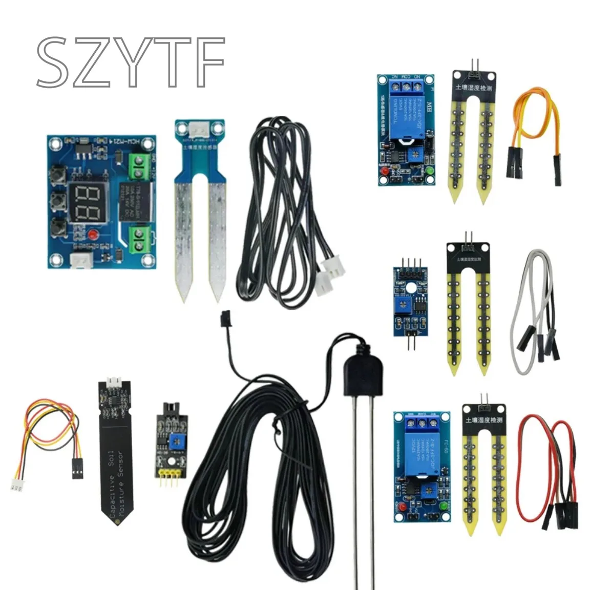 Modulo capacitivo del sensore di umidità del suolo/modulo di controllo del relè del Display digitale dell\'umidità del suolo irrigazione automatica