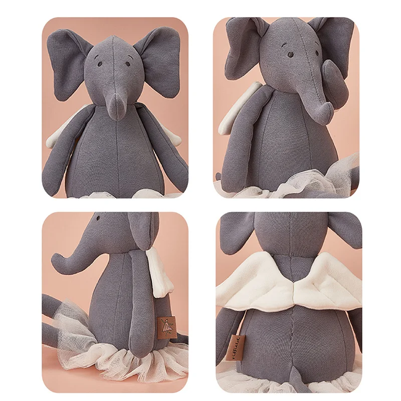 40cm Stuffed Animal Toys Plush Long Legs Unicorn Hippos with Tutu Dress Baby Cuddle Sleeping Dolls Birthday Toy for Children