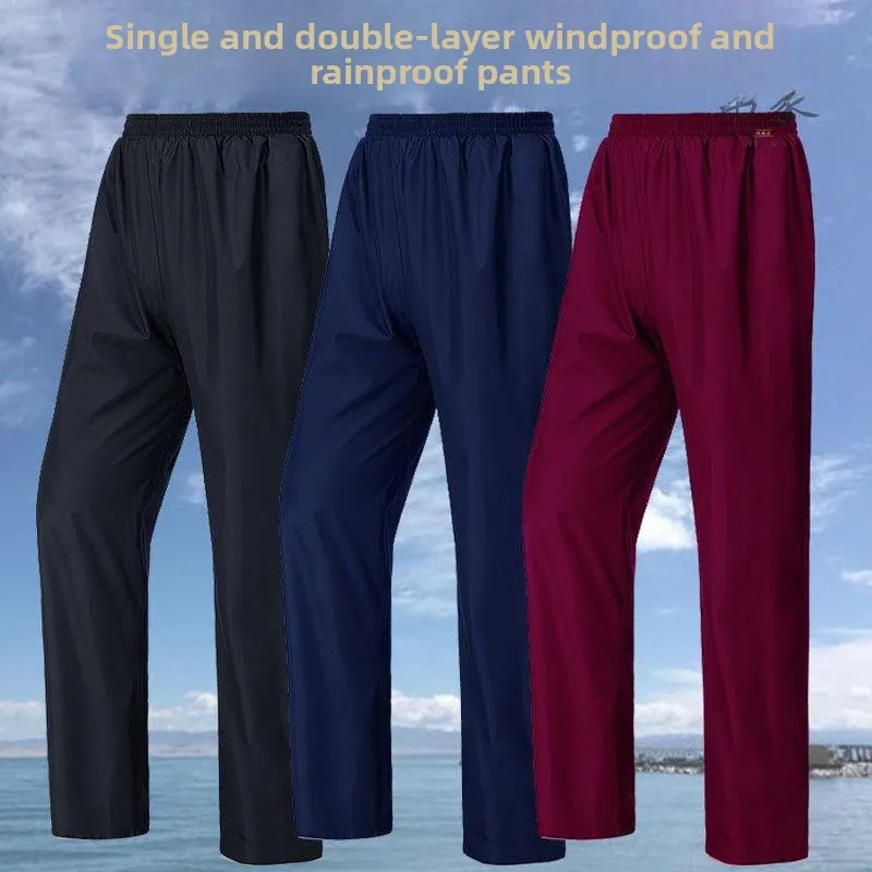 

Ultra-Thin Waterproof Rain Pants Single Piece Outdoor Men's Style Breathable Polyester Fiber Motorcycle/ Vehicle Cover
