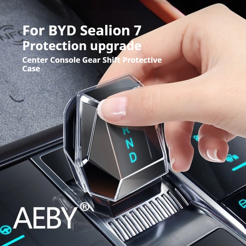 

AEBY для BYD Sealion 7 2024 2025 автомобильная крышка ручки переключения передач ПВХ защита от царапин, аксессуары для салона автомобиля, Стайлинг