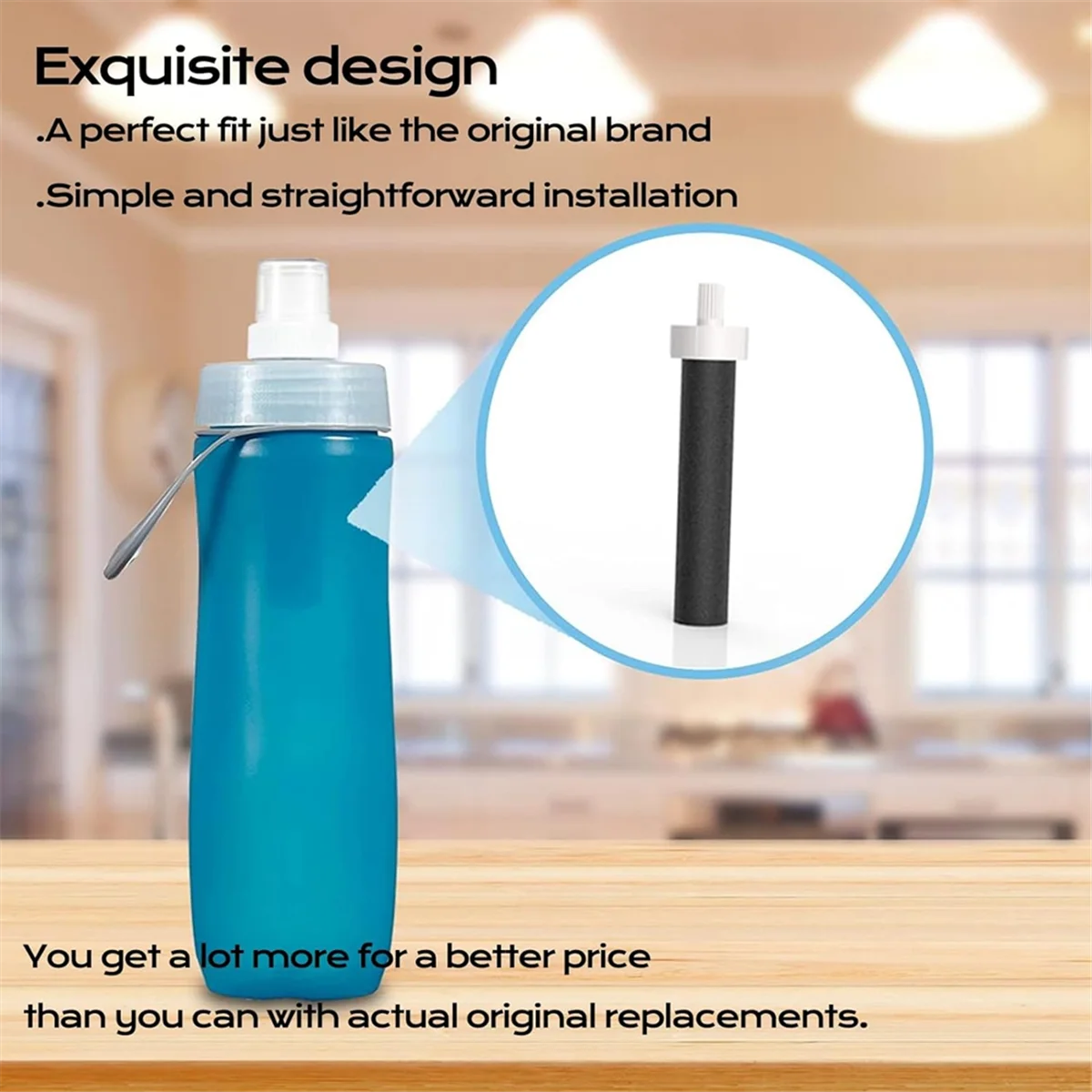 استبدال فلتر زجاجة المياه الساخنة لـ Brita BB06 لفلتر الزجاجة الرياضية ذات الجوانب الصلبة من Brita (20 عبوة)