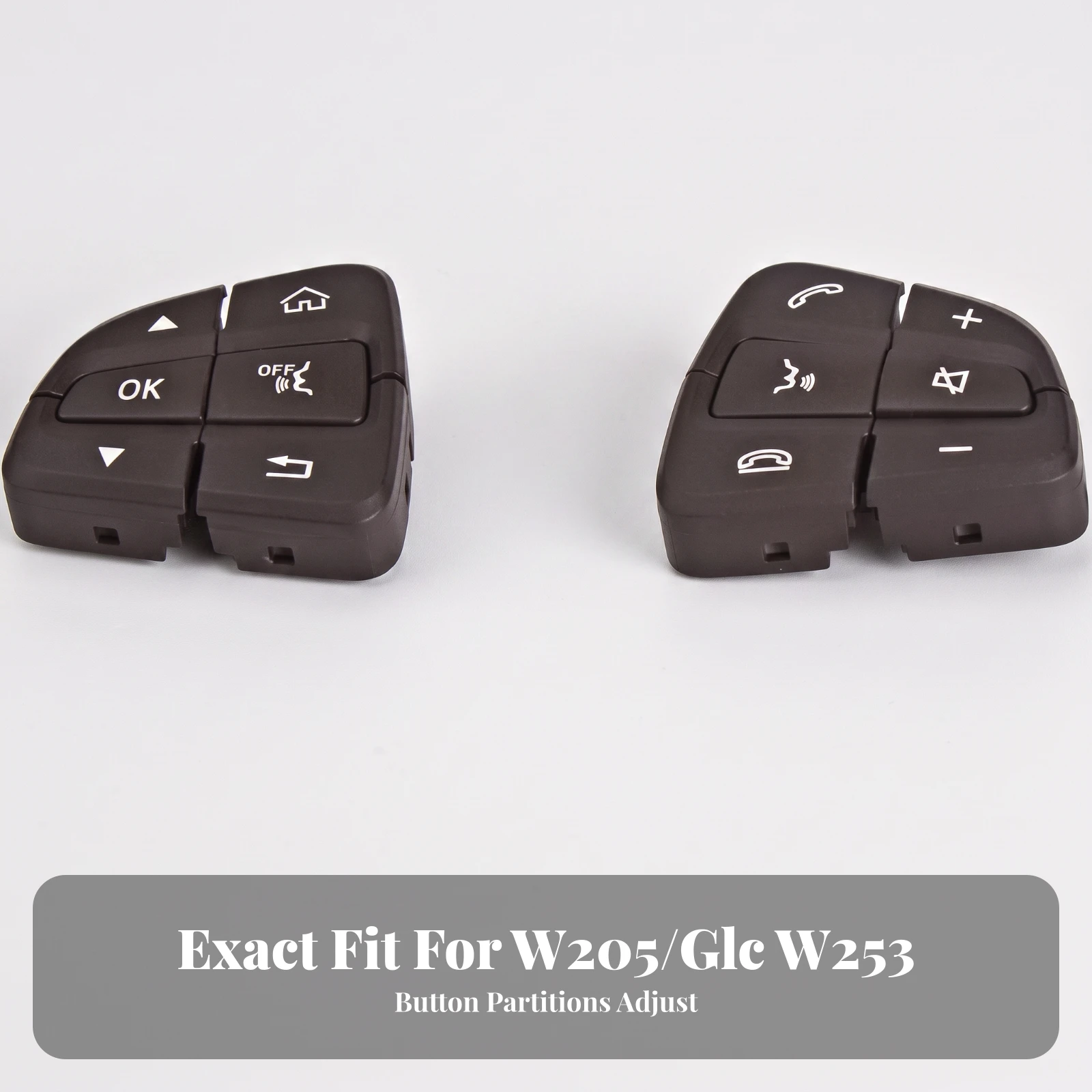 Steering Wheel Control Button Covers OEM-Style Steering Wheel Switch Covers Sturdy ABS for Car Owners, Interior Upgrade
