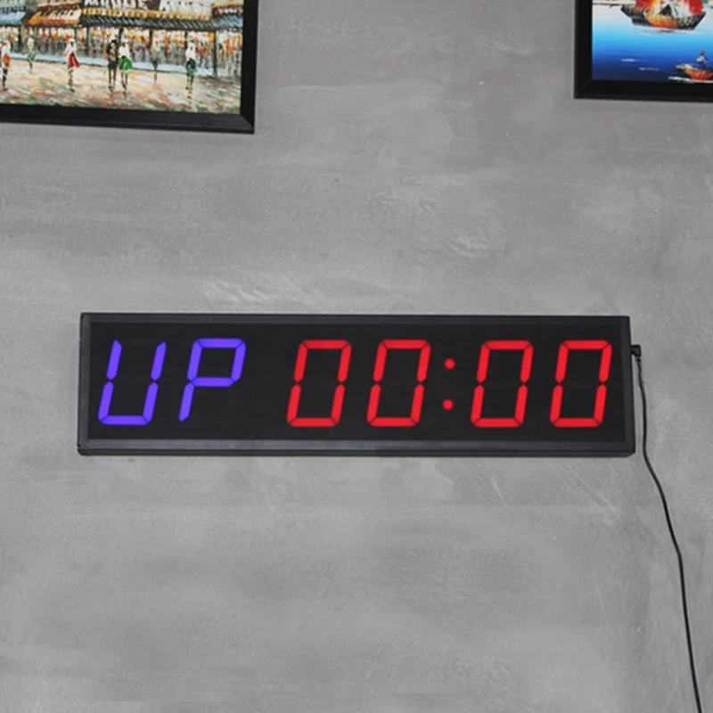 CHEETIE CP50D Orologio da palestra digitale extra large a LED, timer da parete per allenamento da 4 pollici, timer a intervalli programmabile per palestra