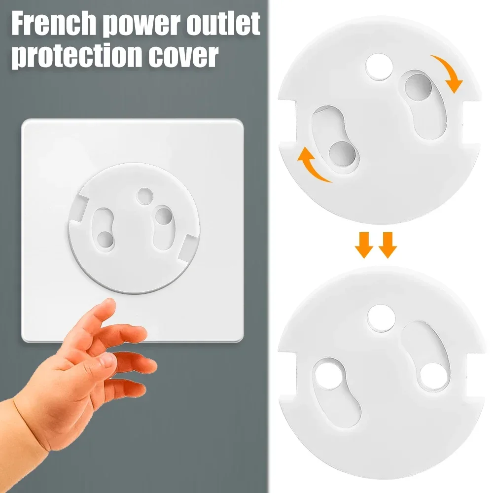 Housses de protection de prise de sécurité électrique pour bébé, anti-choc électrique, prise de courant pour bébé, protection de protection, blanc, clair, soins