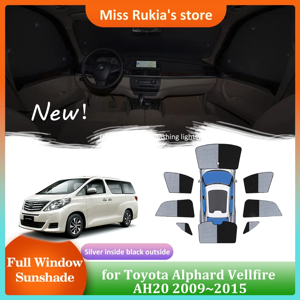 

Солнцезащитные козырьки для Toyota Alphard Vellfire AH20 2009 ~ 2015 на крыше, солнцезащитный козырек, подкладка на лобовое стекло, занавеска на крыше, аксессуары
