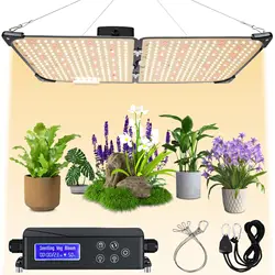 LED-Wachstumslicht, 120 W, intelligente Steuerung, Pflanzenwachstumslichter, volles Spektrum, dimmbar, IP65, wasserdicht, Timer, für den Innenbereich, Phytolamp-Set, Zelt