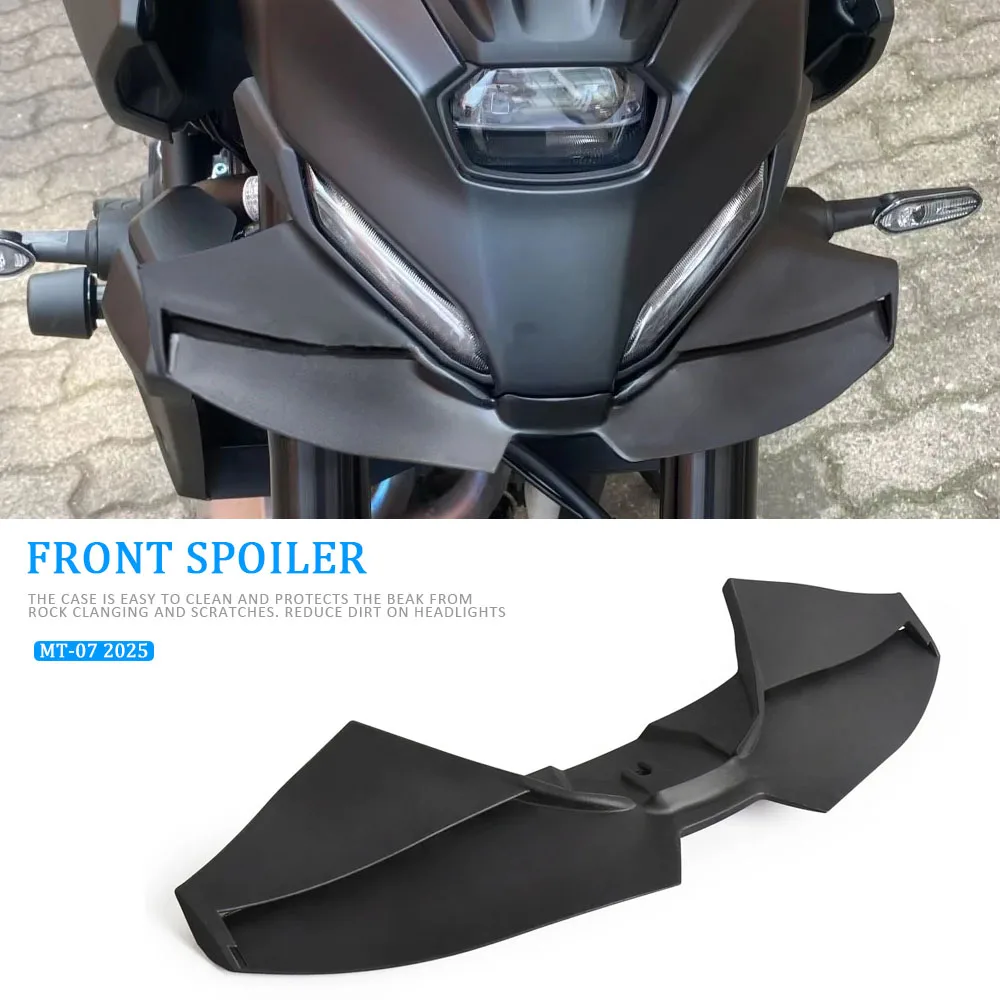 

Black MT-07 2025 Accessories Naked Front Downforce Spoiler Winglet Aerodynamic Wing Kit Motorcycle Spoiler For YAMAHA MT 07 MT07