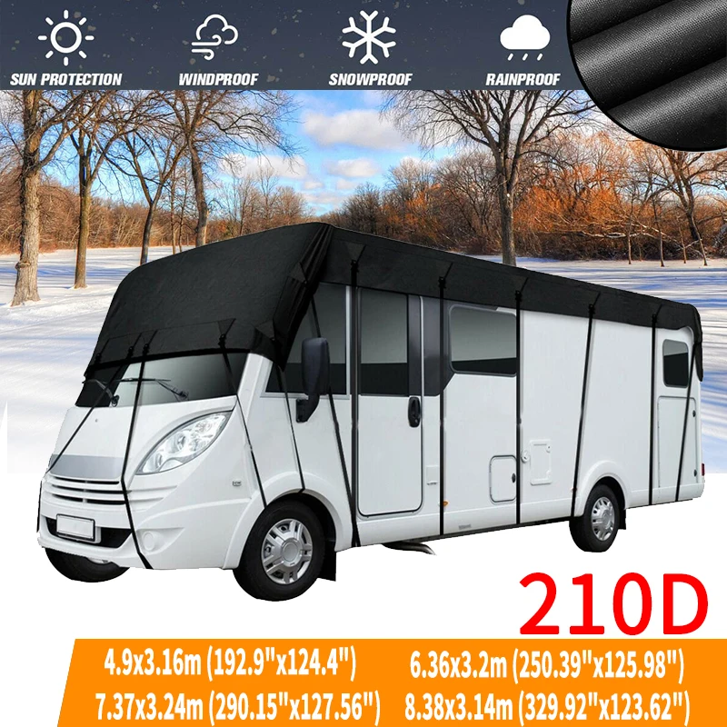 210D Car RV Caravan Roof Cover Waterproof Dust-proof Sunshade Anti-UV Protection Motorhome Camper Van Top Tarpaulin Cover