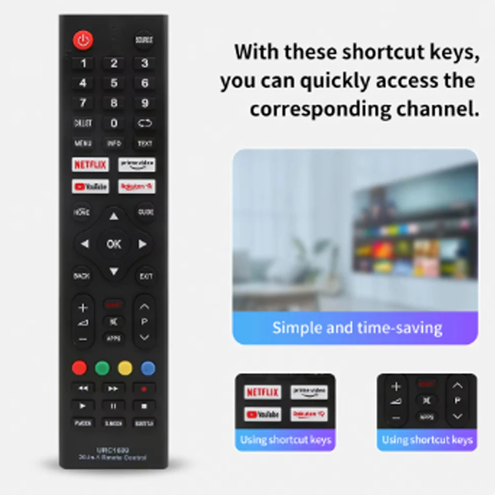 Universal URC1699 Remote Control for Samsung Sony Philips Sharp Panasonic Toshiba Hisense Skyworth Sanyo Grundig TV Models