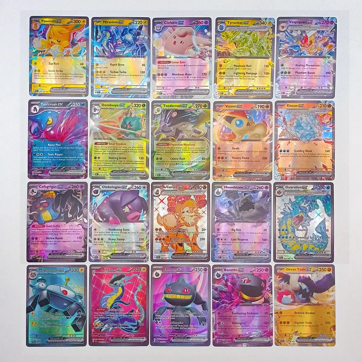 Pokemon 100Pcs/1Box New2024 Charizard EX English laser full flash card elf card non-duplicate animation game collection card Toy