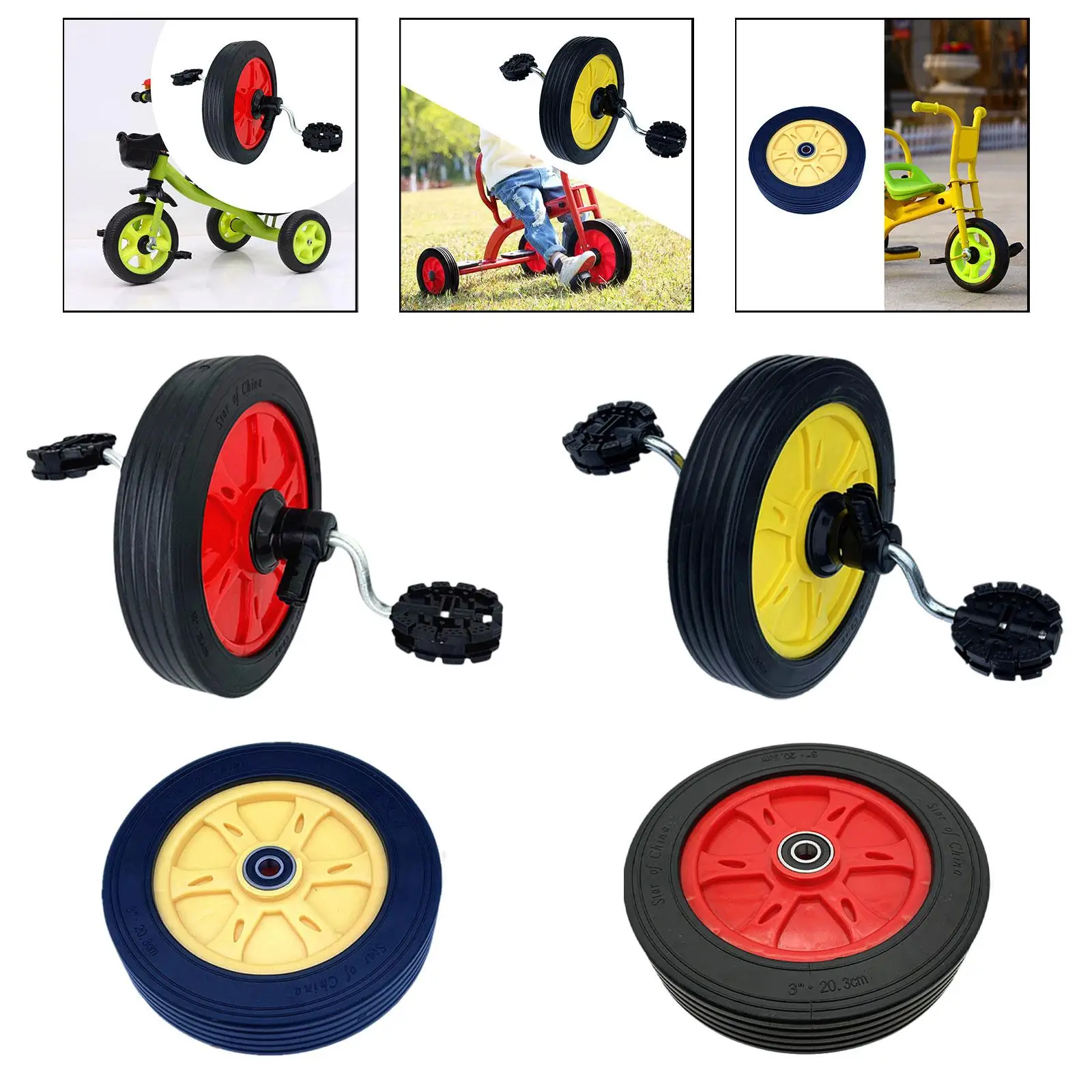 

Children Tricycle Wheel Preschool Rotating Trike Parts Educational Tricycle Components Kids Bike Wheel Wheel Assembly Kids Baby