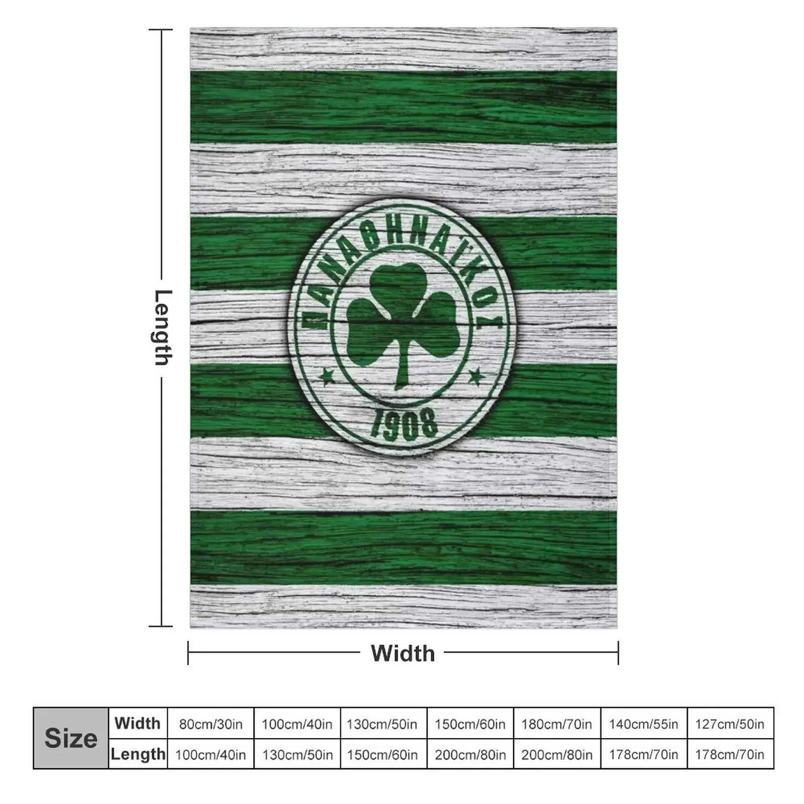 Panathinaikos Throw Blanket Thins Bed Fashionable Blankets